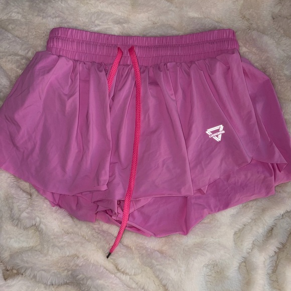 Amazon Pants - Amazon Pink Women's Athletic Shorts Flowy with Tie waist